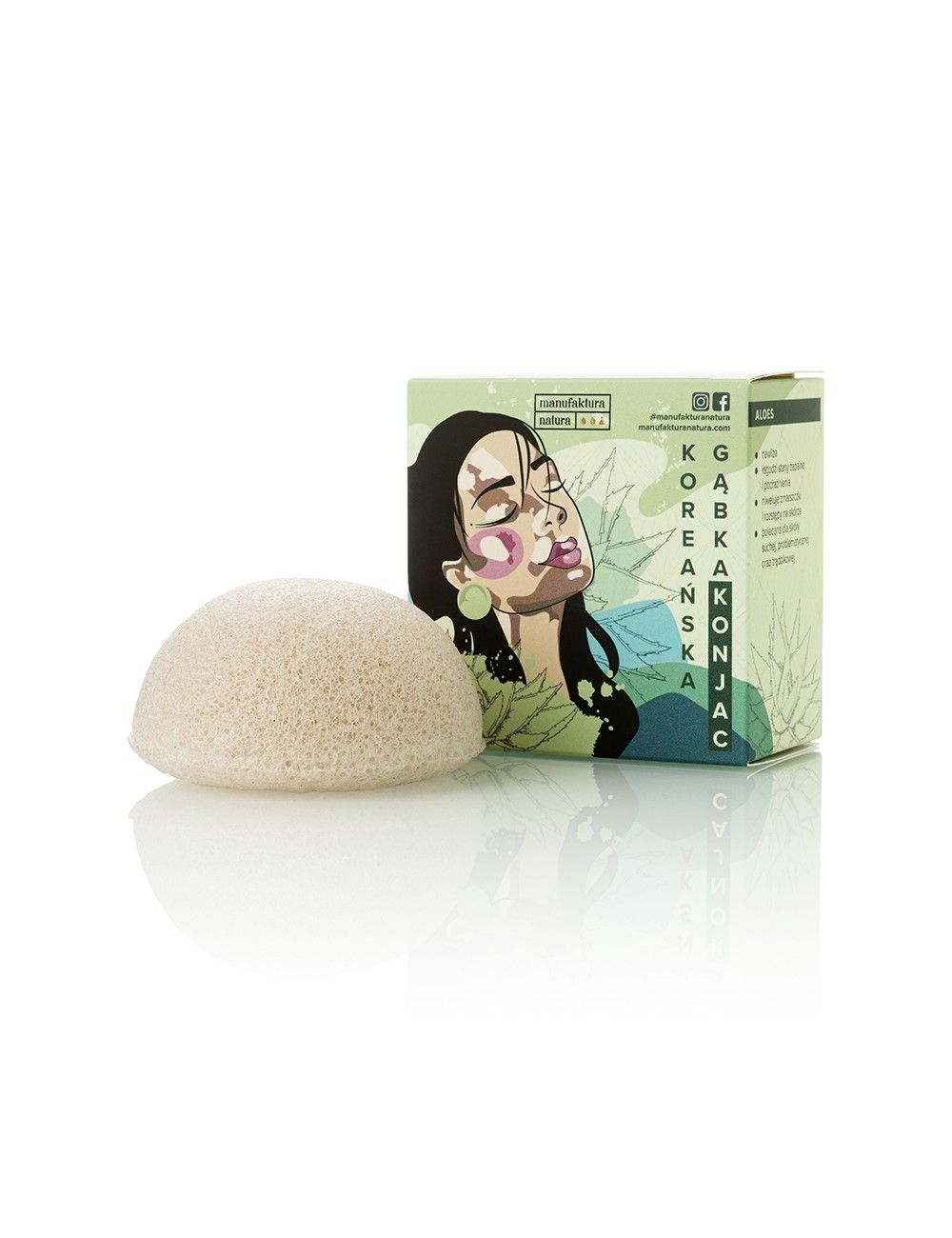 Gąbka Konjac z Aloesem Gąbka Konjac z Aloesem